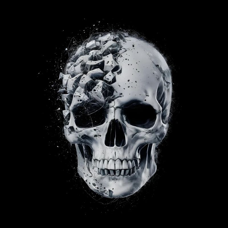 Zerfallener Schädel