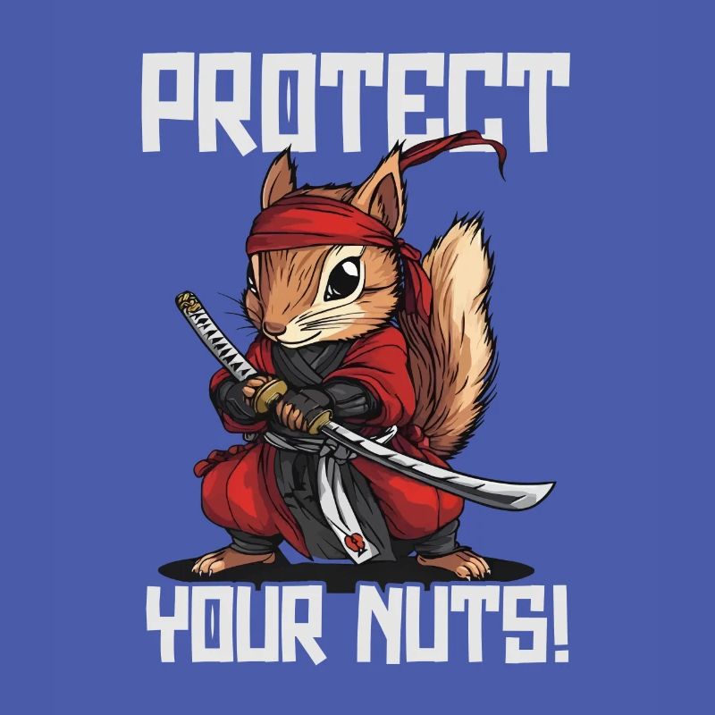 Protect Your Nuts Ninja Squirrel