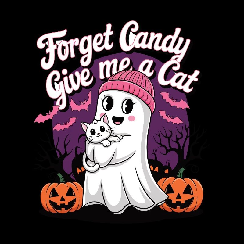 Halloween Cat Forget Candy Give Me A Cat