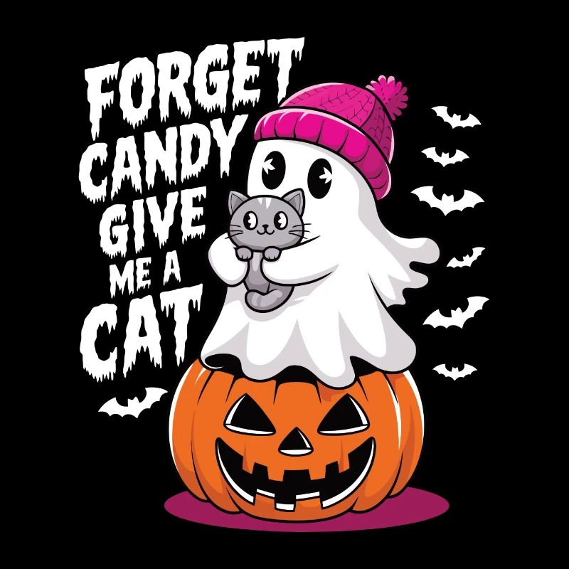 Halloween Cat Forget Candy Give Me A Cat
