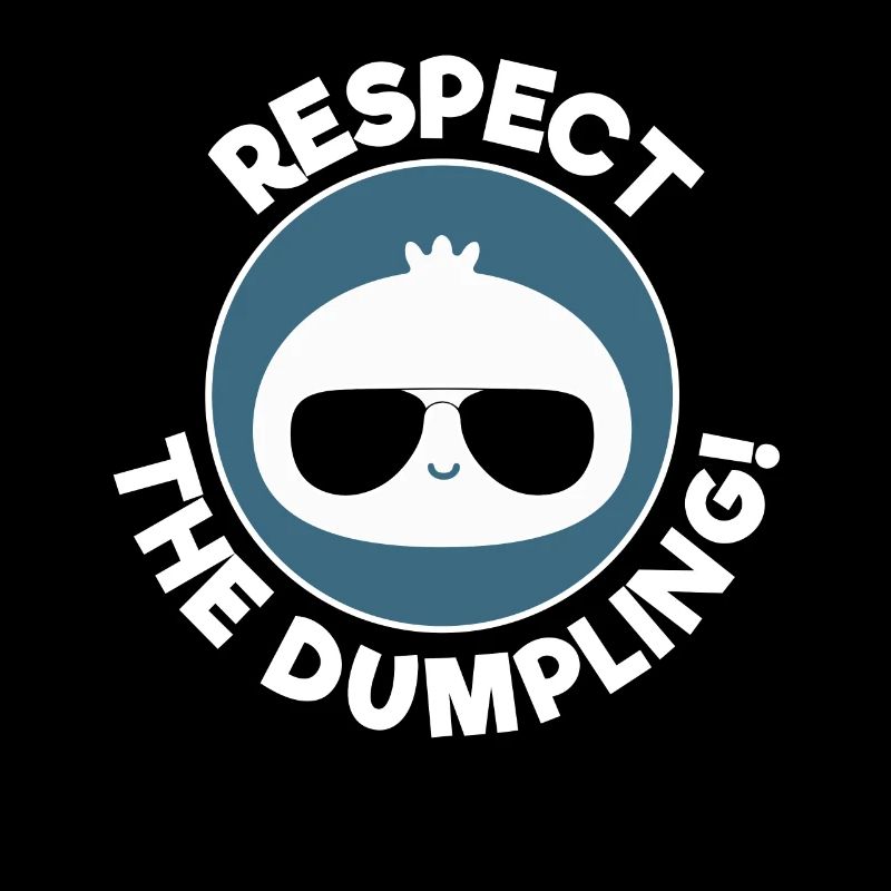 Respektiere Den Knödel Coole Dumpling Illustration