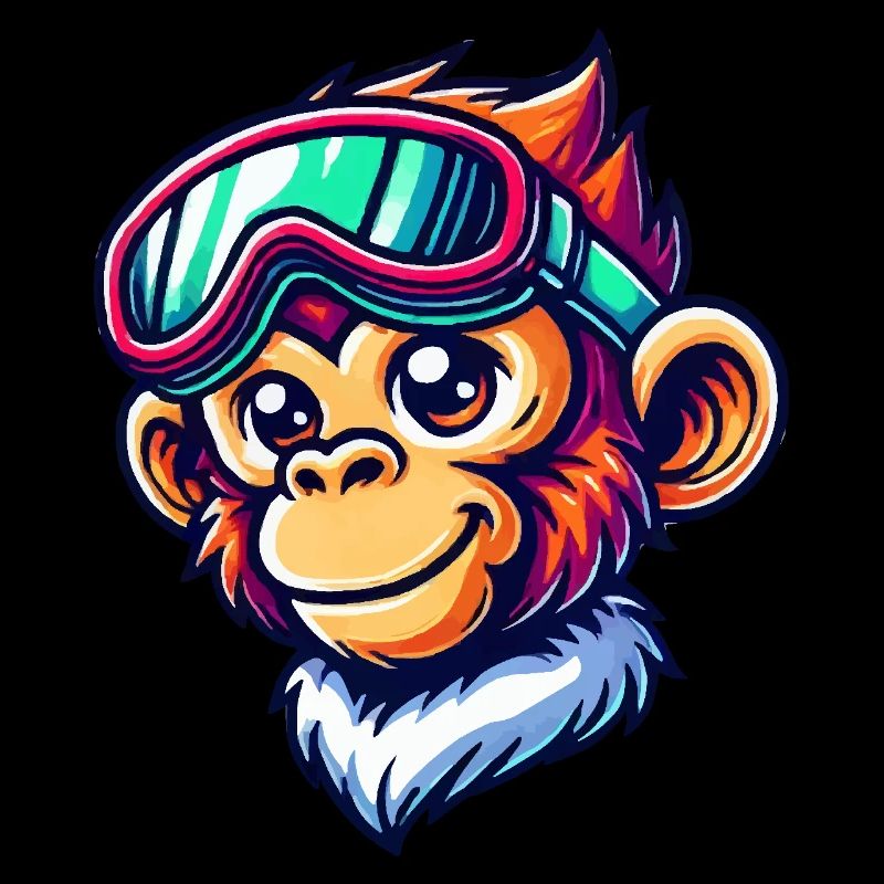 Monkey Ski Goggles Comic