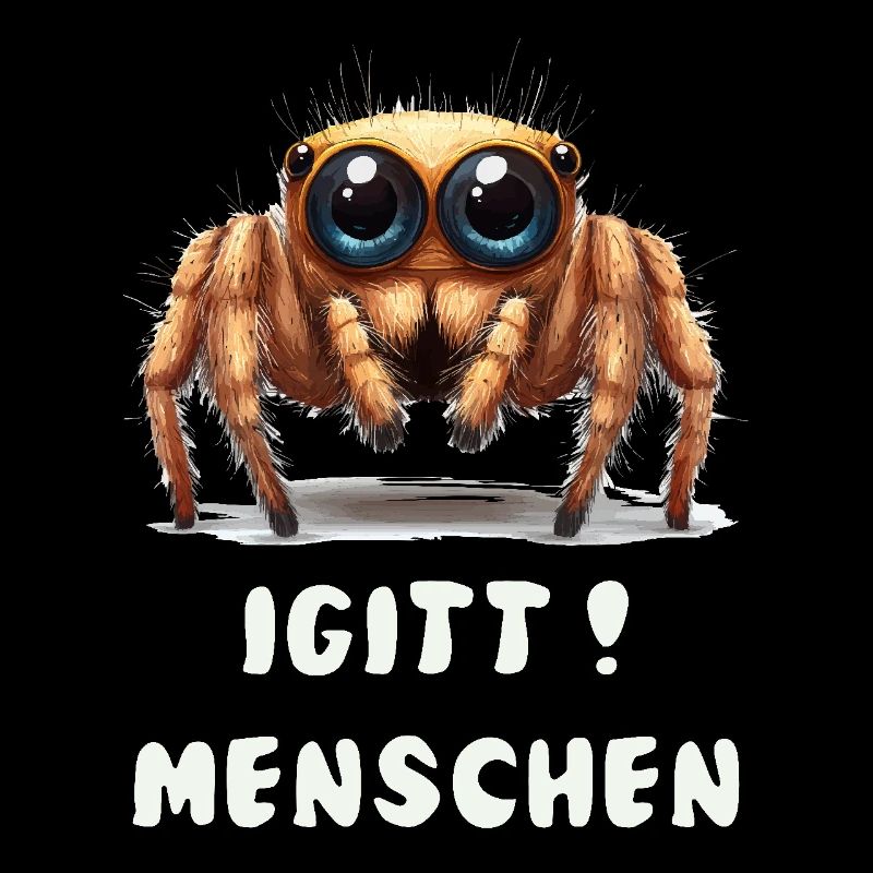 Funny spider with saying