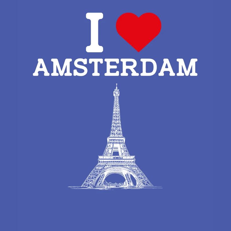 J’aime Amsterdam Pays-Bas Drapeau de la Tour Eiffel