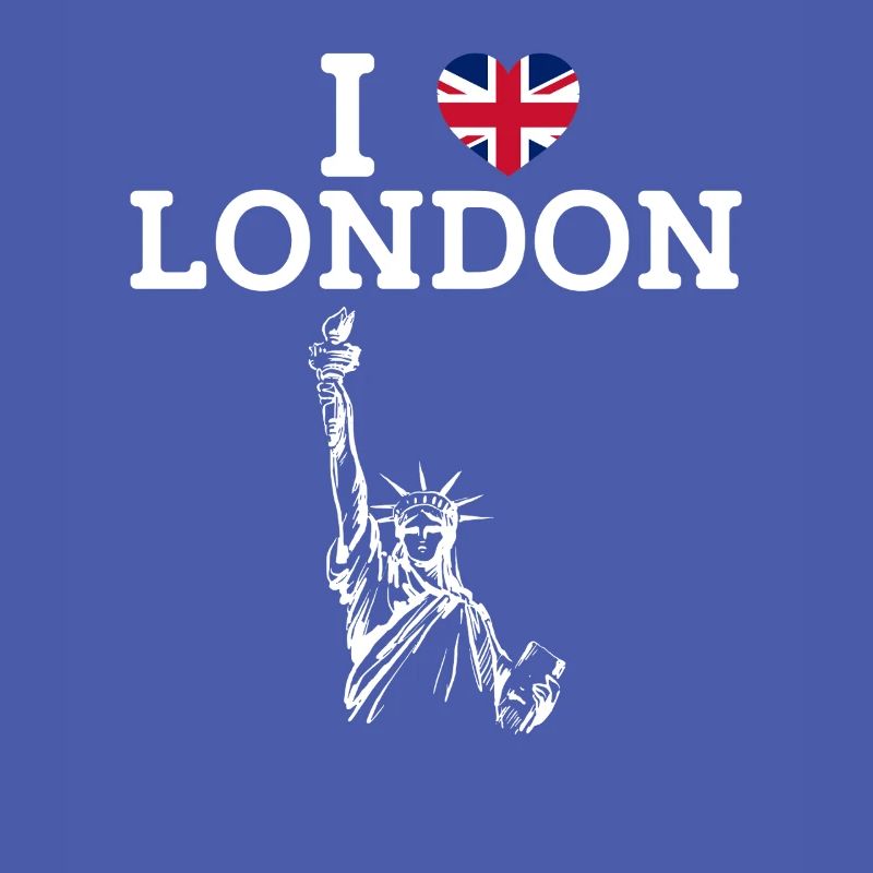 J’aime Londres Statue De La Liberté Angleterre Drapeau Jeu De Mots