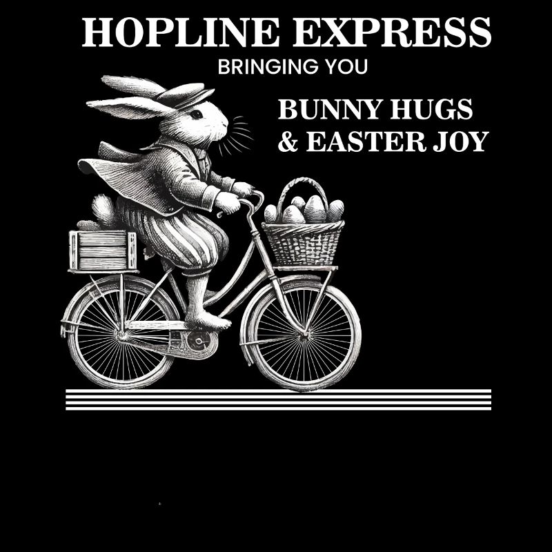 Easter Retro Bunny Bicycle Joy Bunny Hugs
