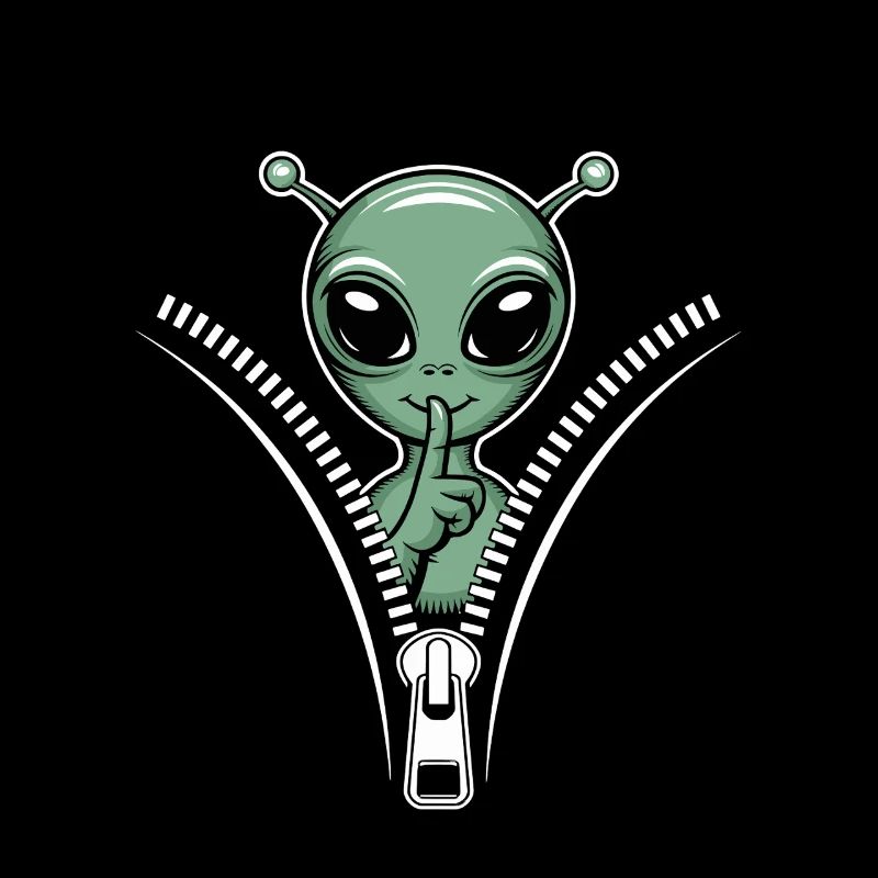 Drôle d’extraterrestre avec conception de fermeture éclair