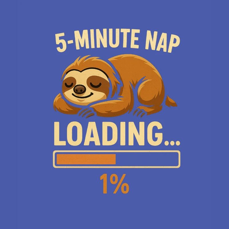 5-Minute Nap Loading… Sloth Progress-Bar Cute