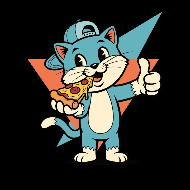 Hangover eats pizza