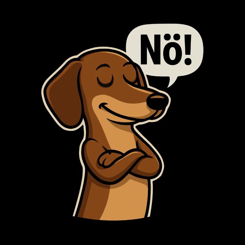 Le teckel dit non – le chien effronté dit