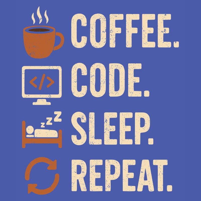 Geek Coder Routine – Coffee, Code, Sleep, More