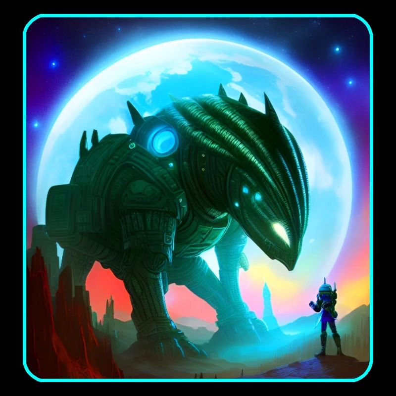 Astronaut and Alien Machine