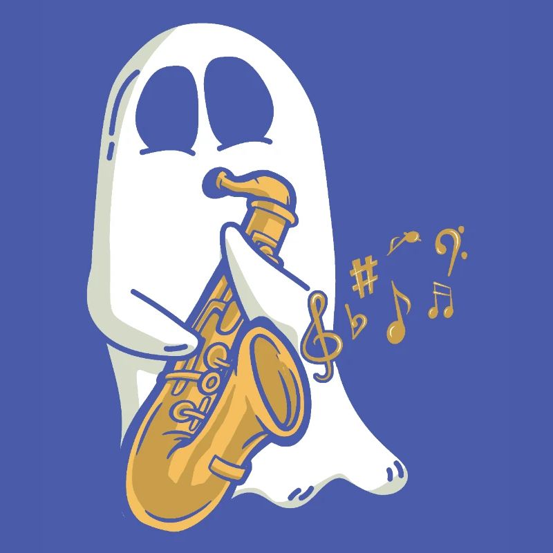 Saxophone Halloween Ghost