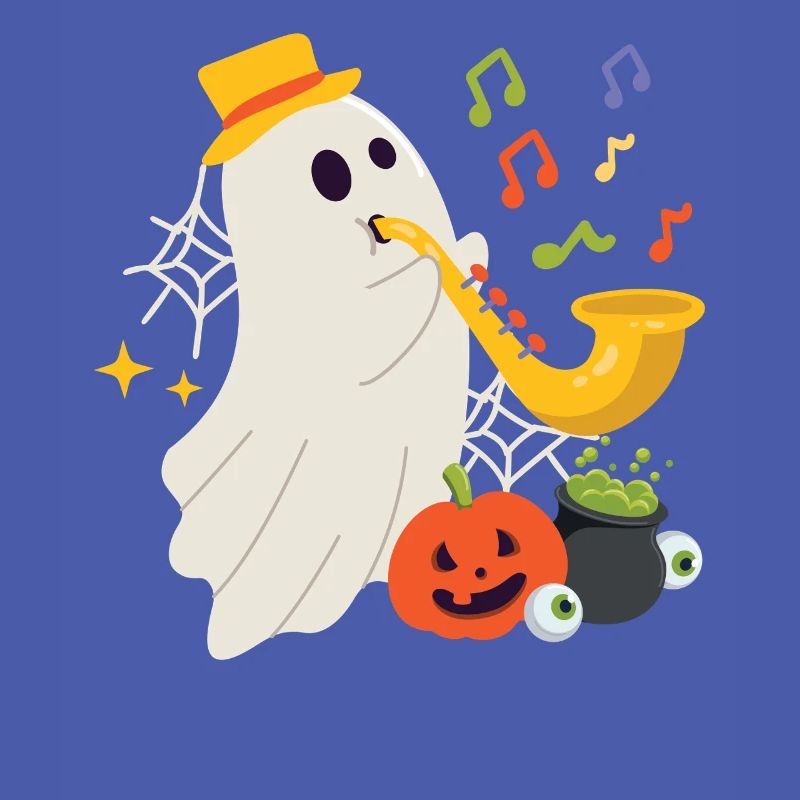 Saxophone Halloween Ghost