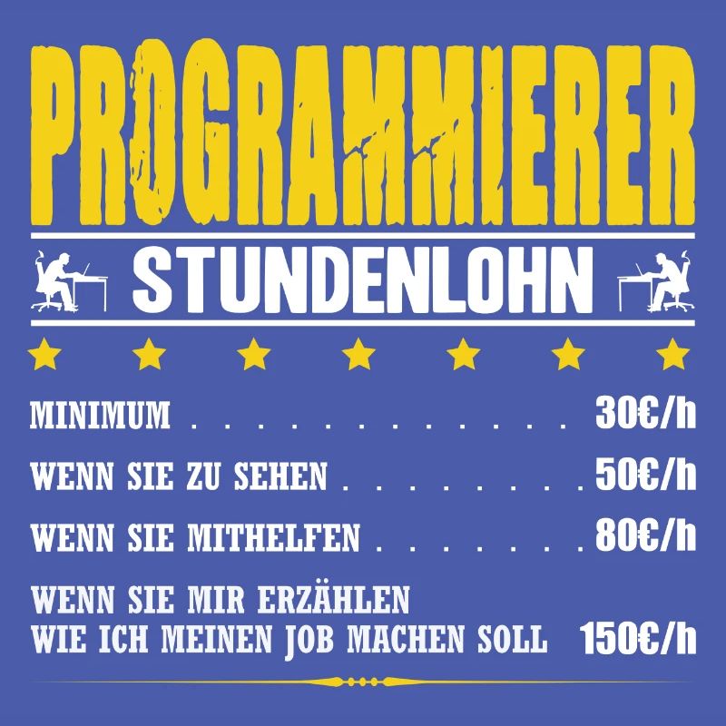 Programmierer Stundenlohn Informatik IT-Techniker