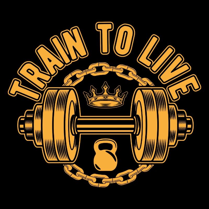Fitness Motivation Bodybuilder Train To Live Gym