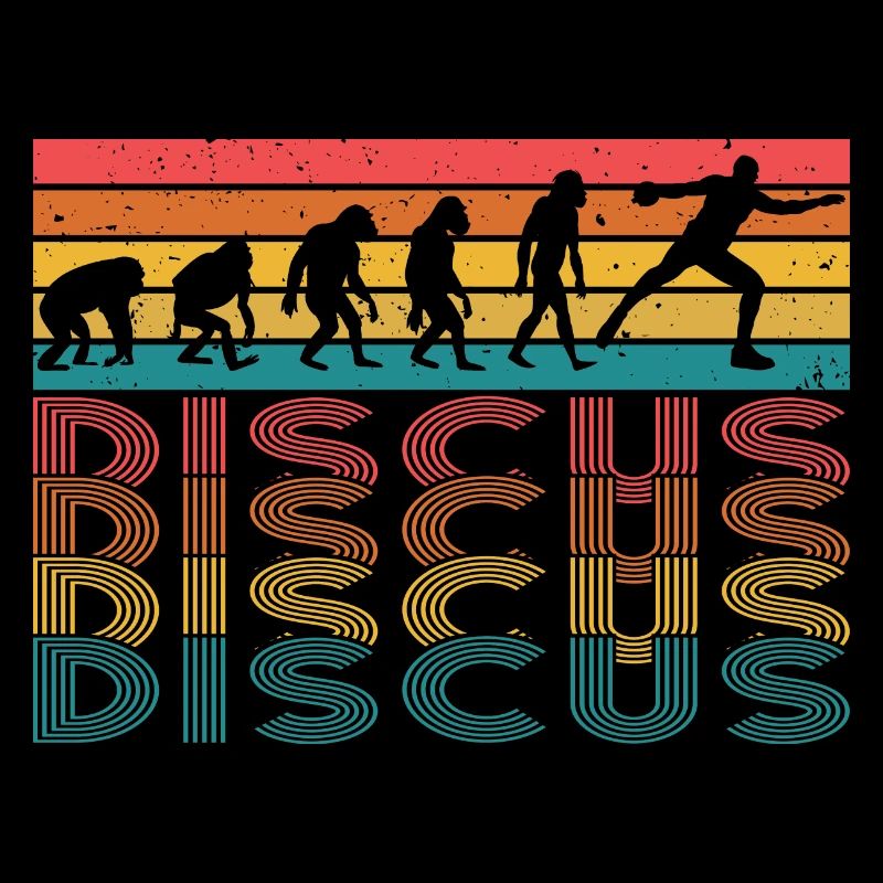 Diskus Athlete Vintage Retro Discus Werfer