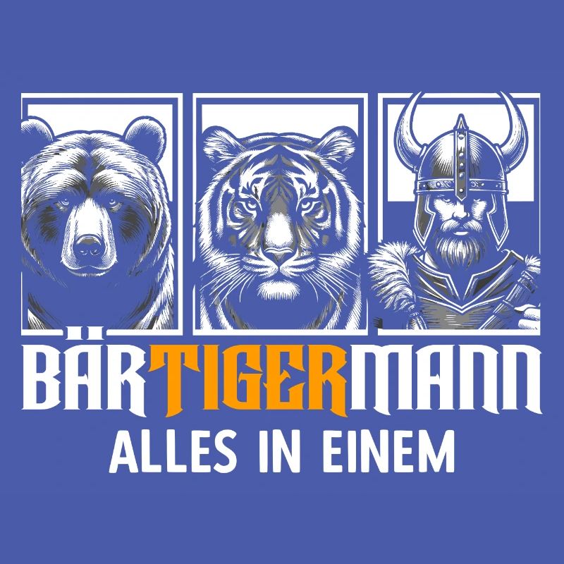 Bärtigermann Bär Tiger Mann Geschenk Bart