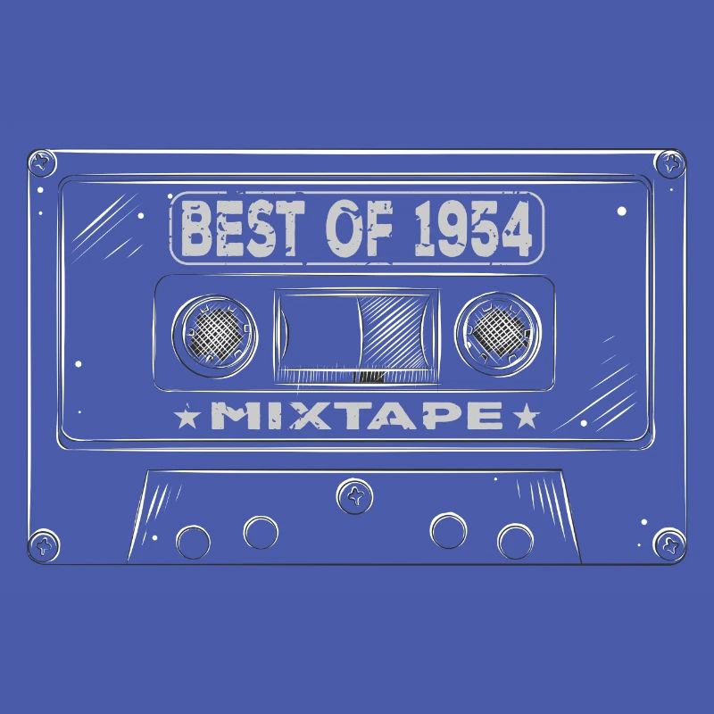 1954 Geburtstag Mixtape Kassette Retro