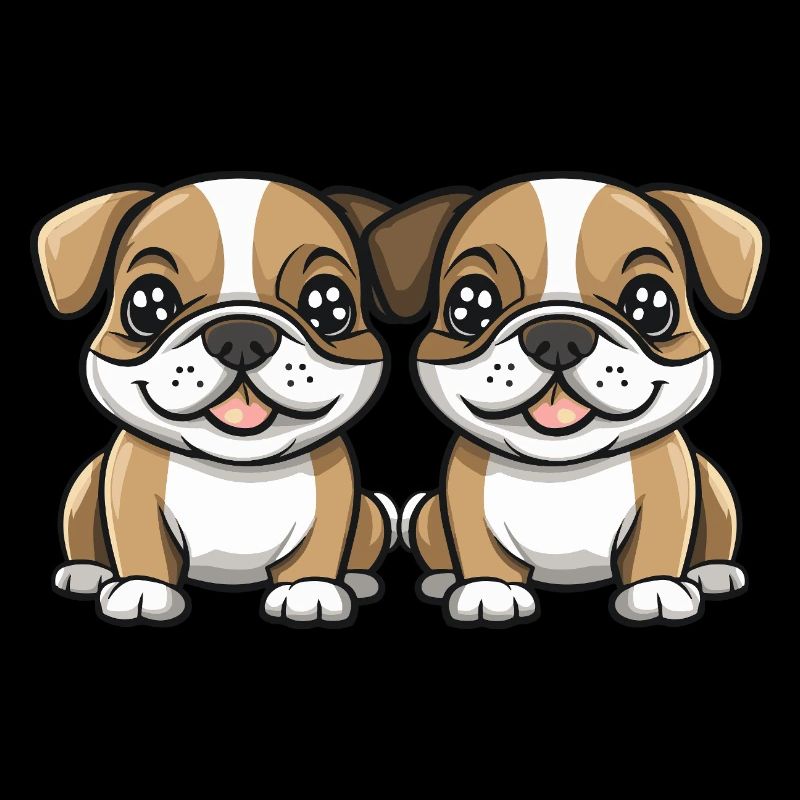 Chien bouledogue bande dessinée