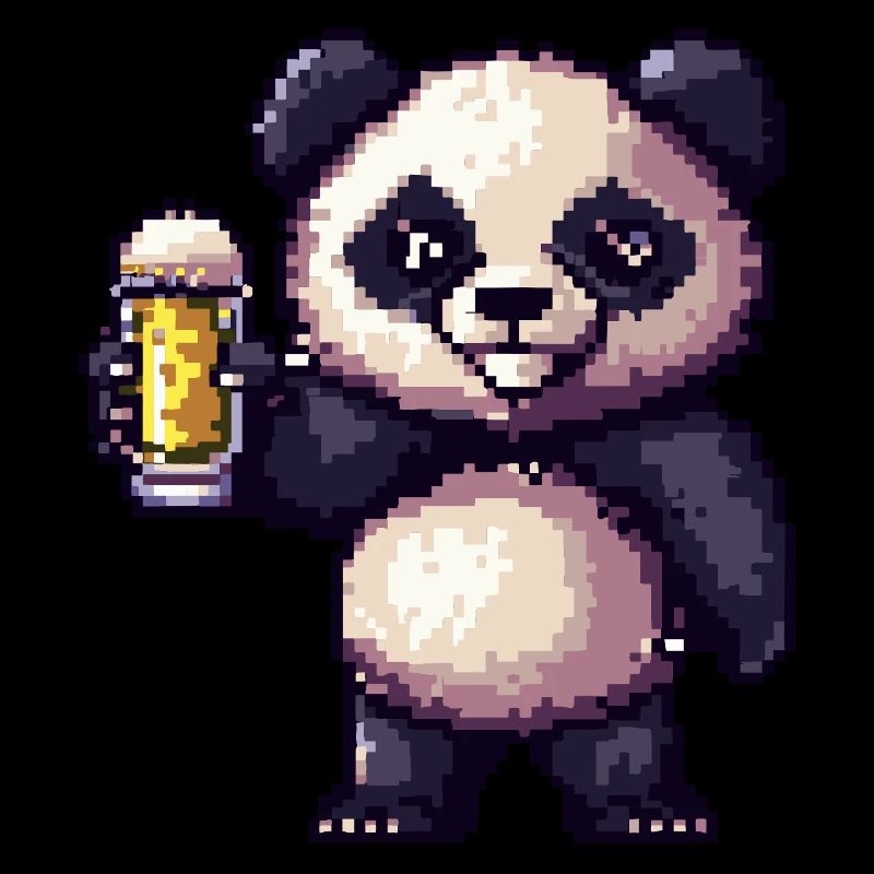 Bière Panda Pixel