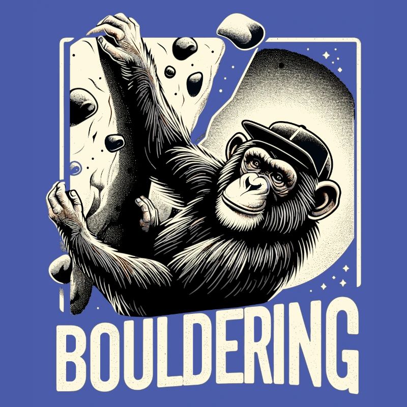 Bouldering Chimpanzee Climbing Gift