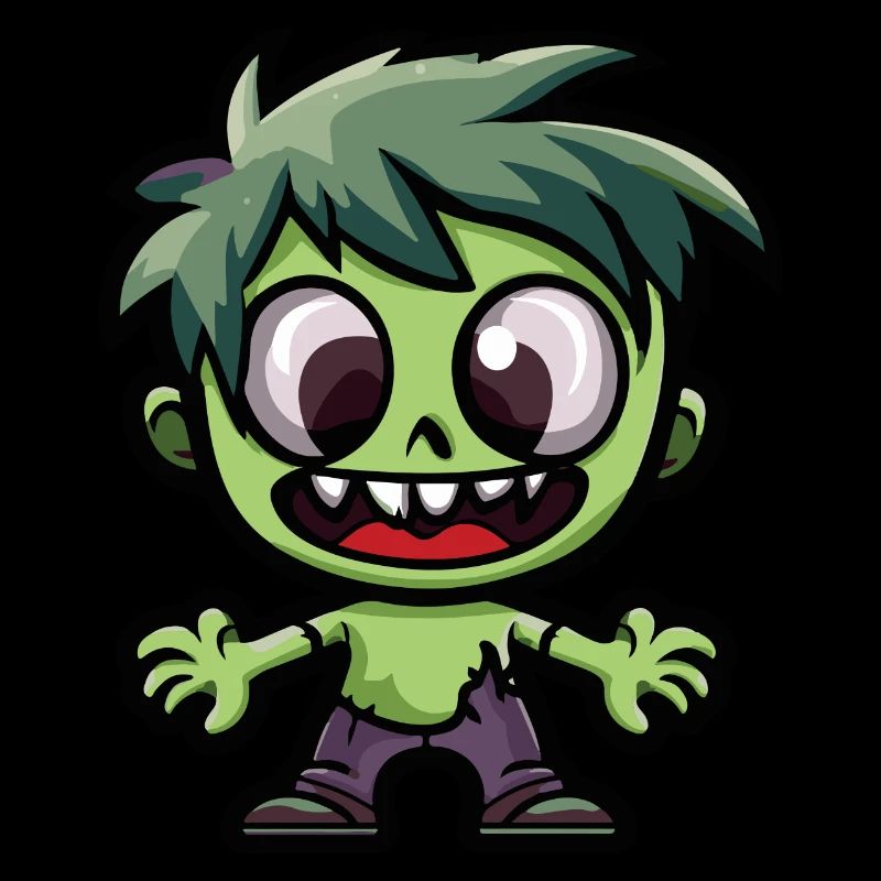 Zombie Halloween Niedlich Comic
