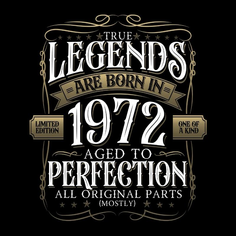 Legend 1972 50th Birthday Gift Men Funny
