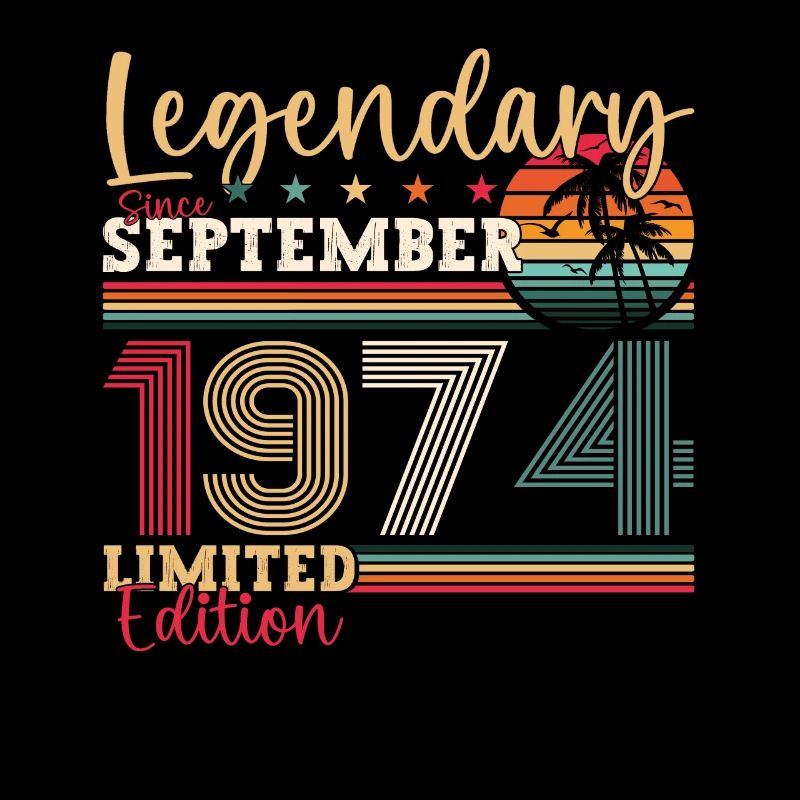 Legendary September 1974 48th birthday gift
