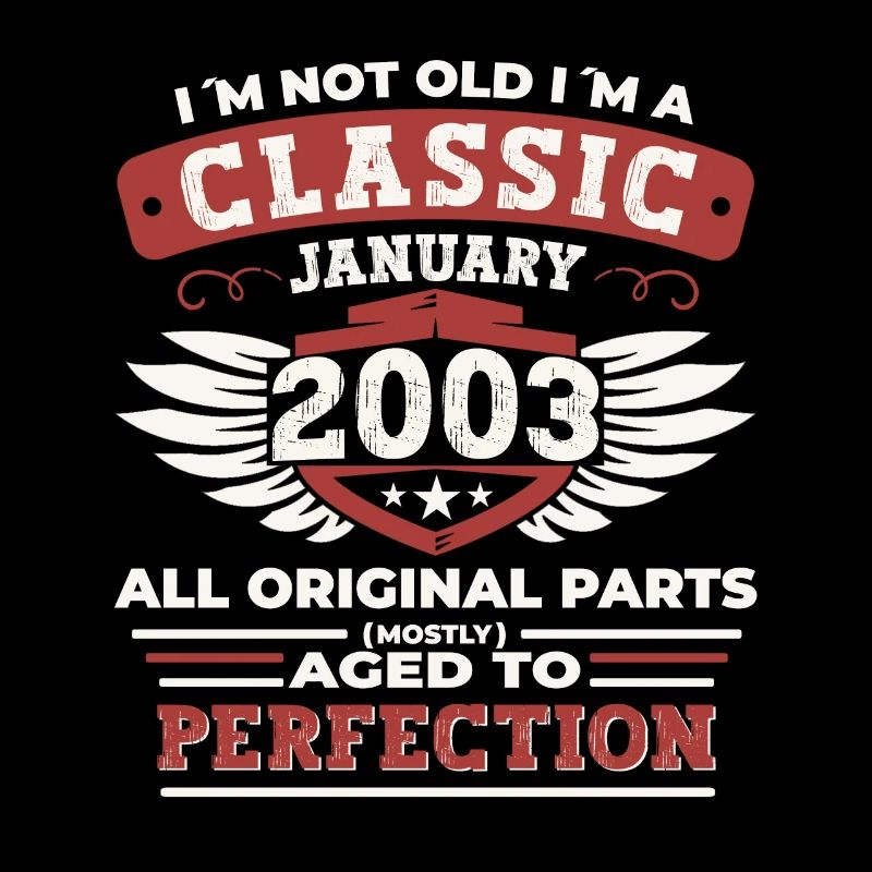 Year 2003 January 20th birthday gift man