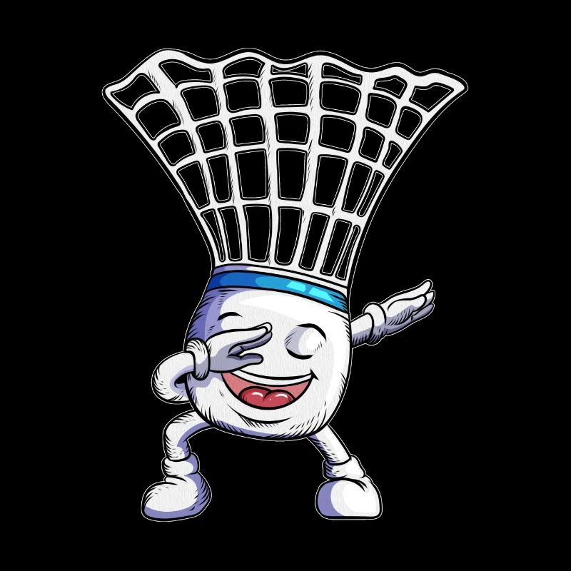 Le badminton fait le dabbing de la conception de dab de danse de vacances