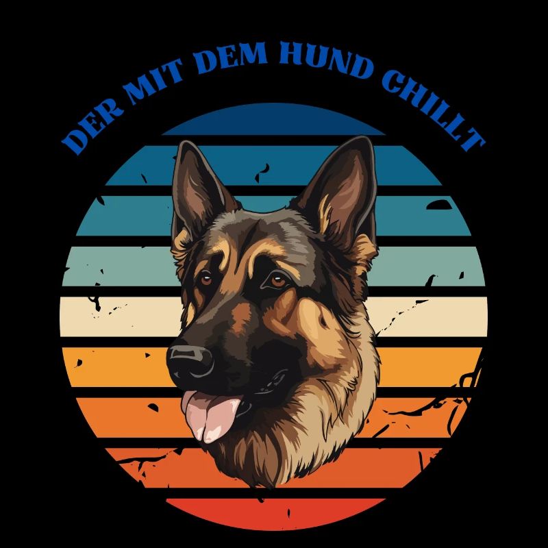 Der mit dem schäferhund chillt