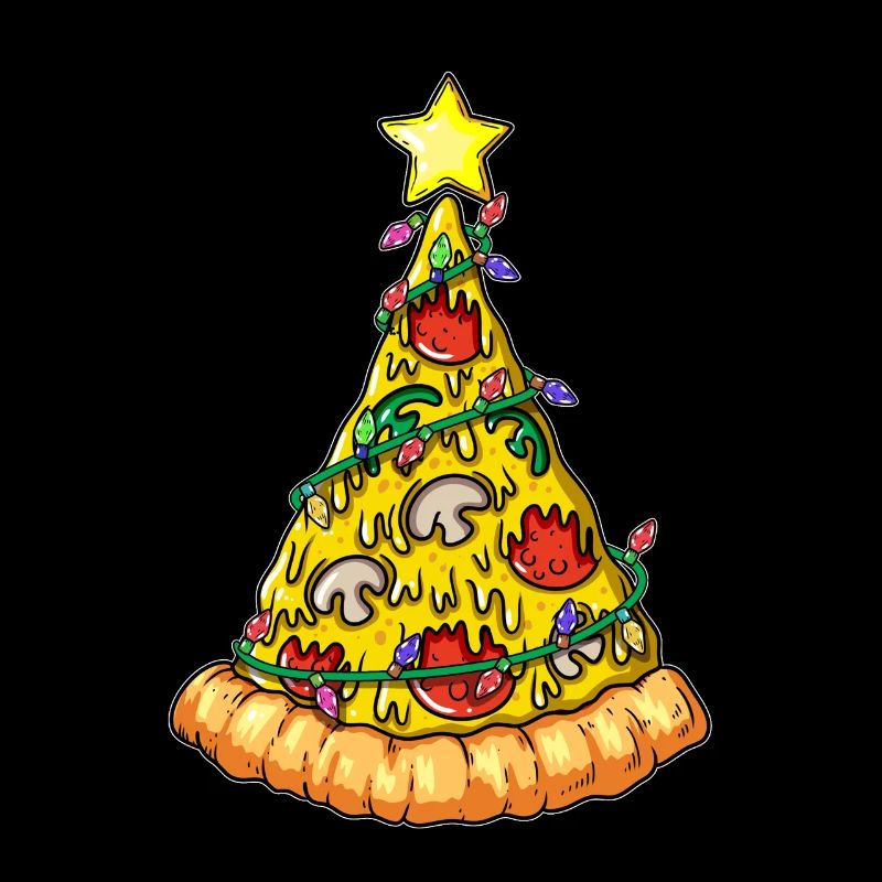 Pizza slice as a Christmas tree Christmas tree pizza