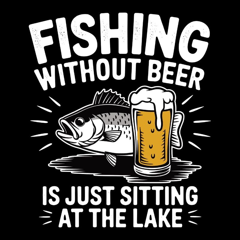 Fischen ohne Bier ist nur am See sitzen