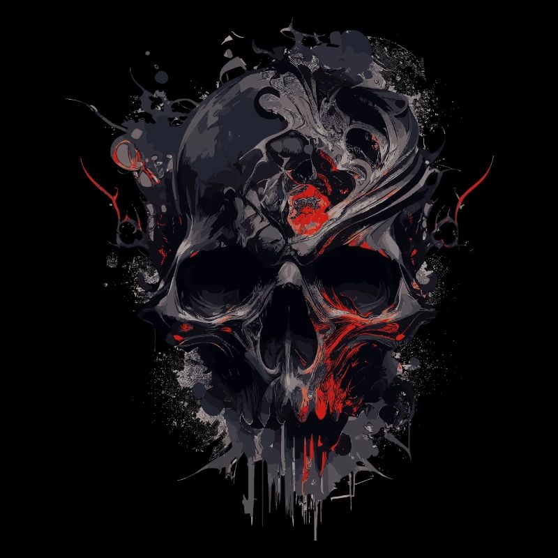 Splash multicolor skull