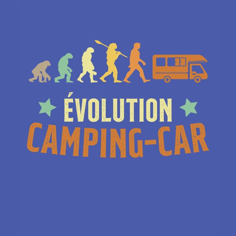 Evolution Camping Car Humor Geschenk