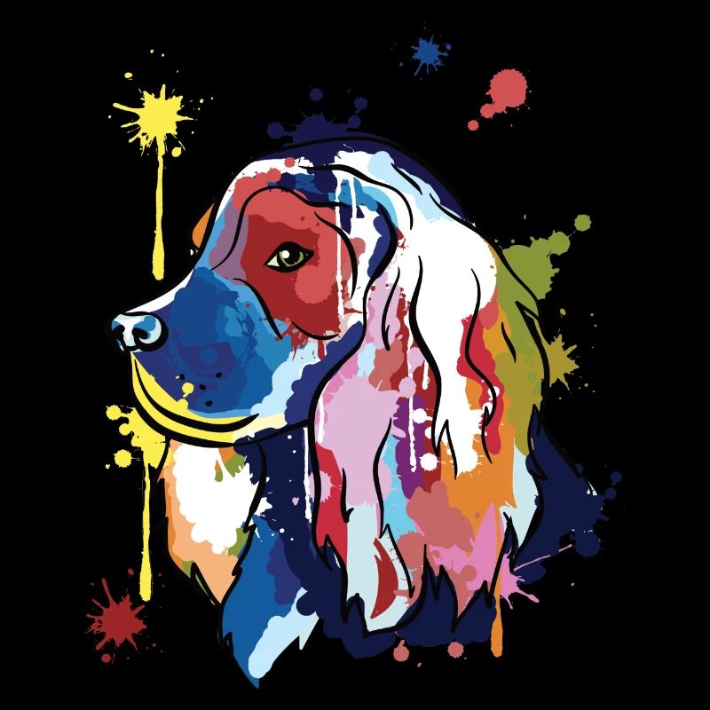 Cocker spaniel - illustration colorée