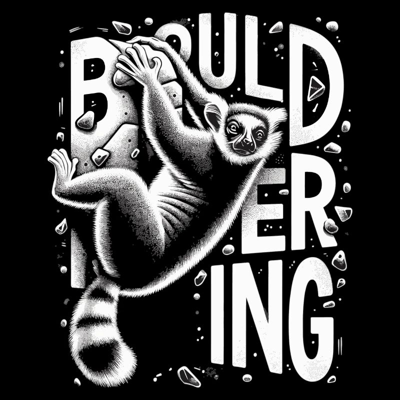 Bouldering Lemur Climbing Gift