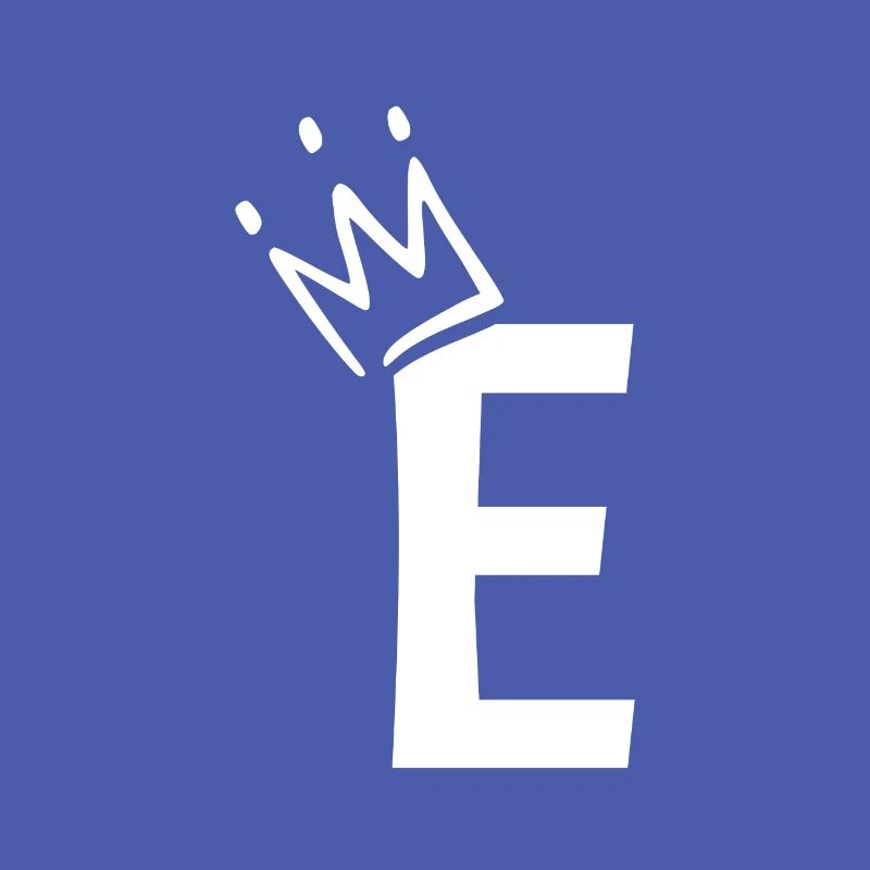 Buchstabe E mit Krone