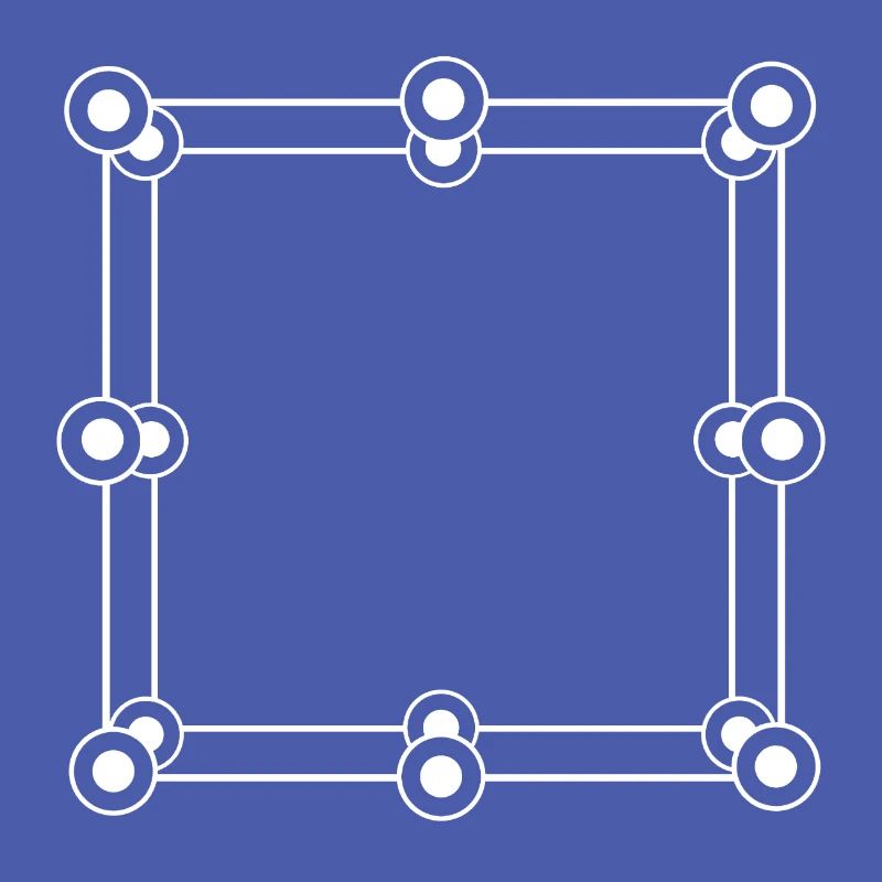 Futuristic frame with circles points