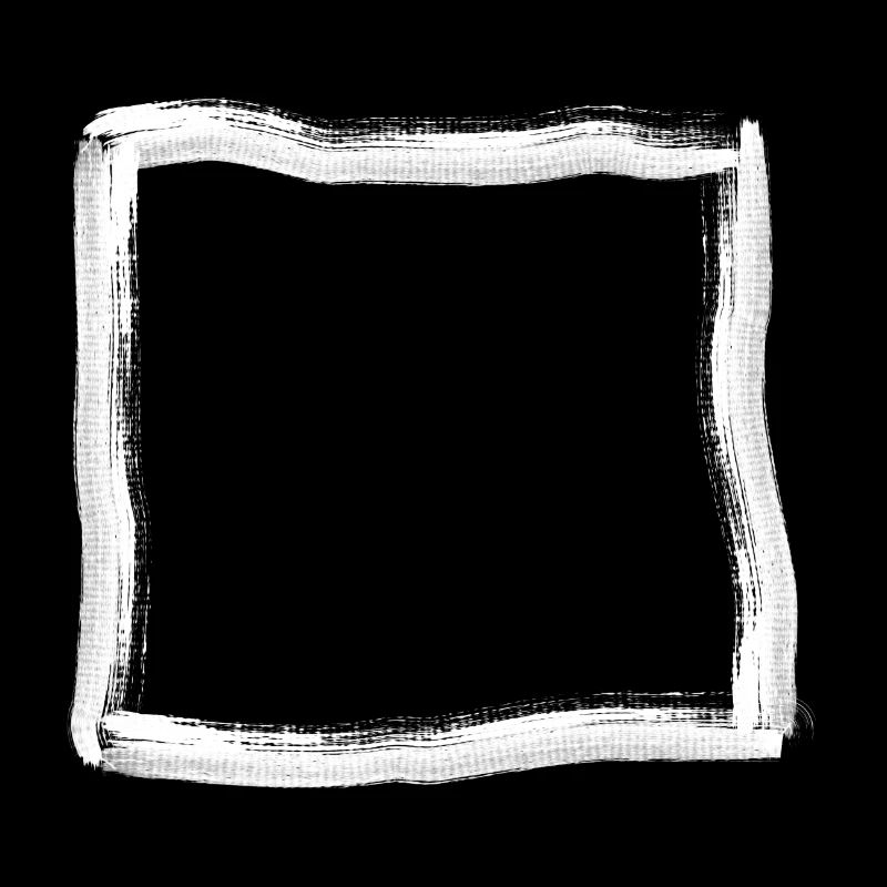 White Brush Stroke Frame Lines