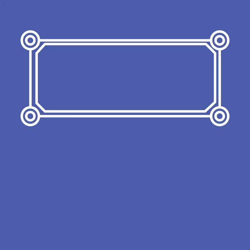 Rectangular frame white round corners