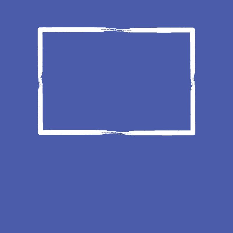 White brush strokes Rectangular frame