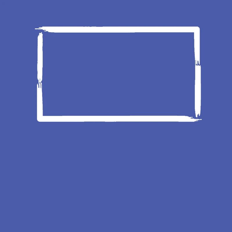 Brush Strokes Rectangular Frame Decoration