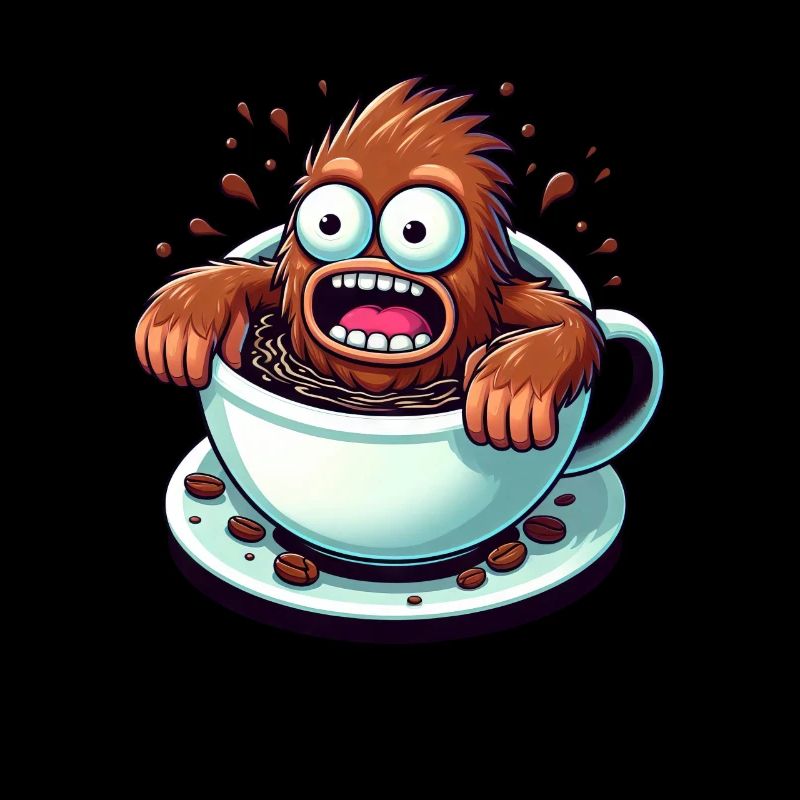 Bigfoot Kaffee Monster Kaffeetrinker