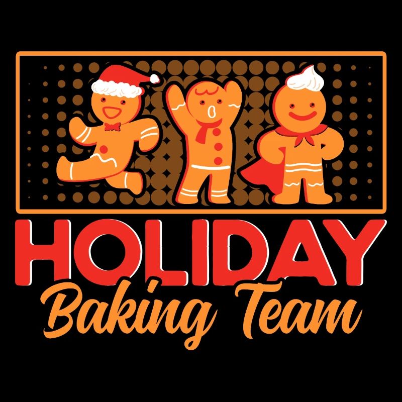 Cookie Baking Crew Christmas Bakery Gingerbread