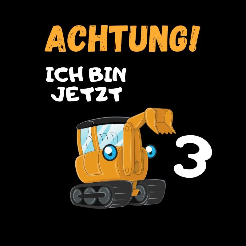 3 Geburtstag Bagger Kindergeburtstag Traktor
