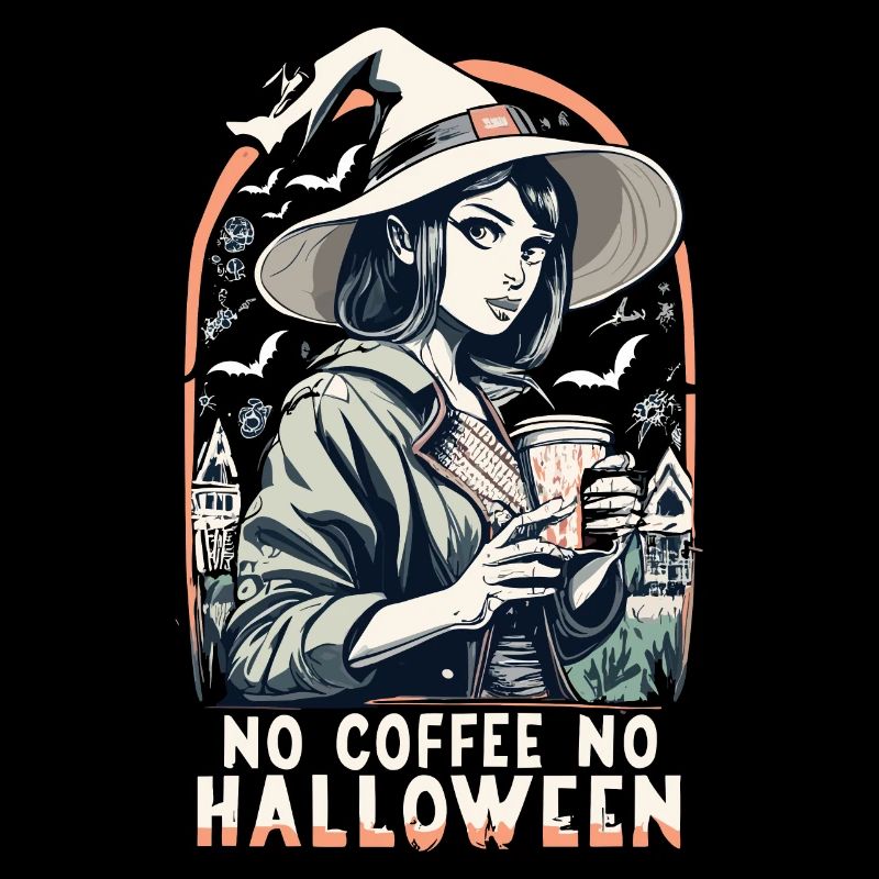 Pas de café Pas de Halloween Morning Muffle Witch