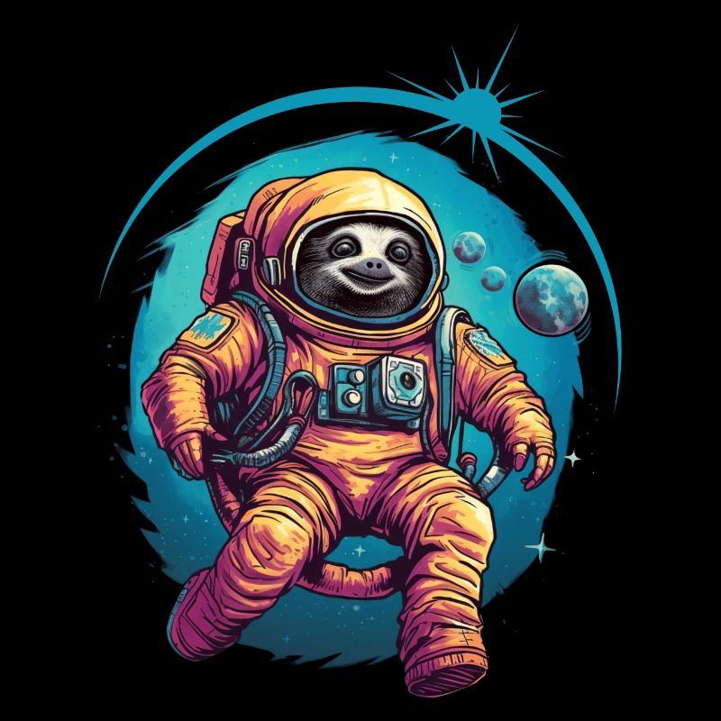 Faultier Astronaut Weltraum Raumfahrt Geschenk