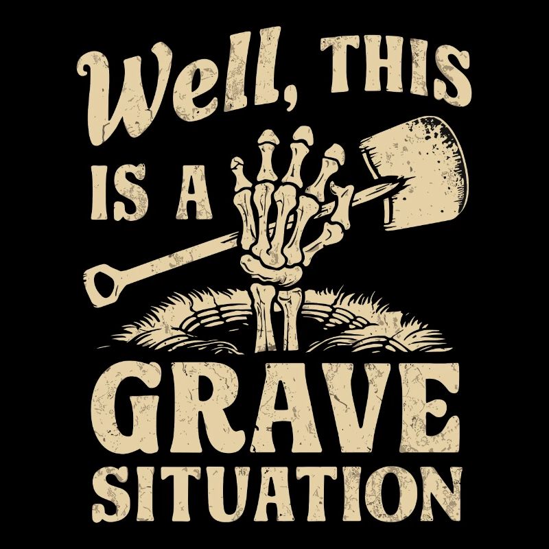 Skeleton Cemetery Pun Funny Saying